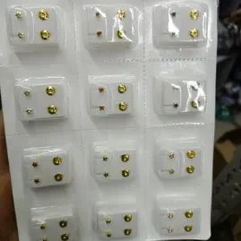 98pcs Ear Piercing Stud Earrings - Medical Body Jewelry Set for Piercing Gun Tools and Accessories