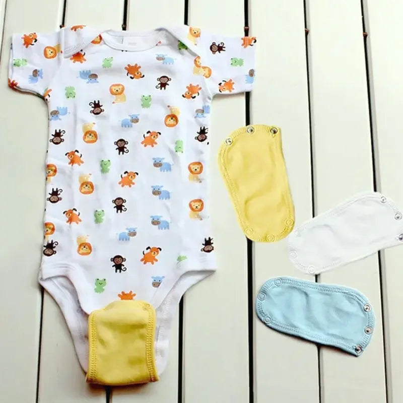 4pcs Baby Romper Set – Soft Jumpsuit Bodysuits with Lengthening Extender for Newborns
