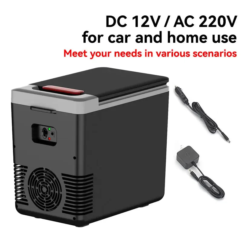 10L Portable Refrigerator - 12V Car & 220V Home Electric Cooler and Warmer Freezer