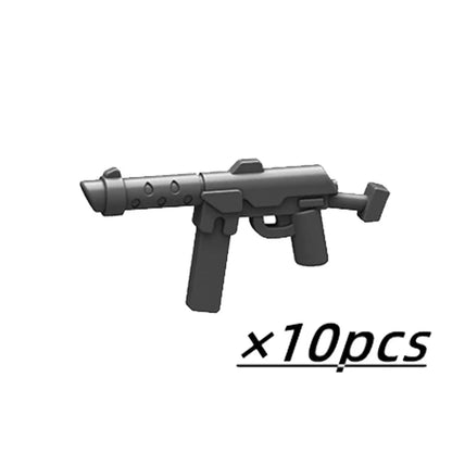 Military Soldier Building Block Figures - MOC Army Weapons Set with Rifles, Rocket Launcher & Mini Gun Toy Gift