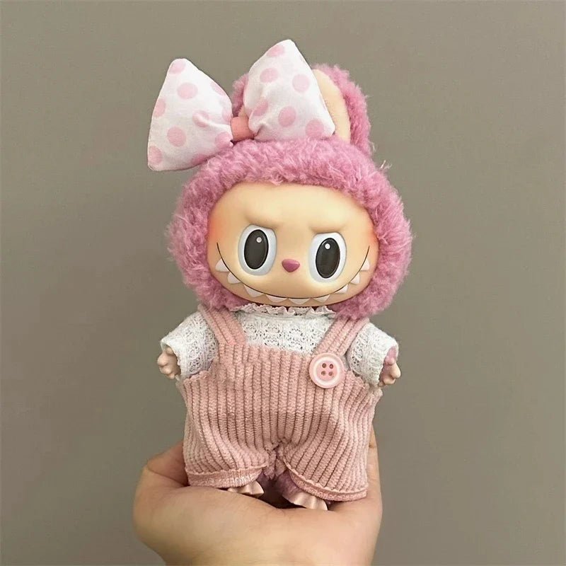 17cm Labubu Doll Accessories – Fashionable Clothing for V1/V2/V3 Labubu Dolls, Cute Toy Birthday Gift