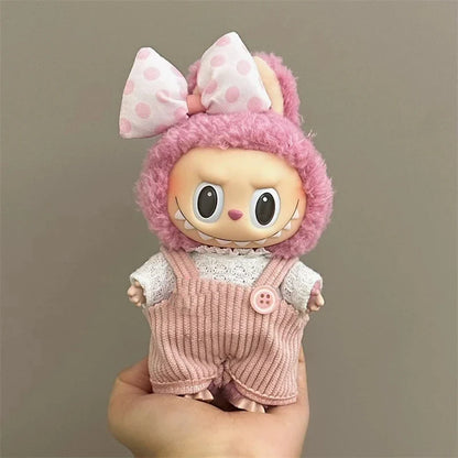 17cm Labubu Doll Accessories – Fashionable Clothing for V1/V2/V3 Labubu Dolls, Cute Toy Birthday Gift