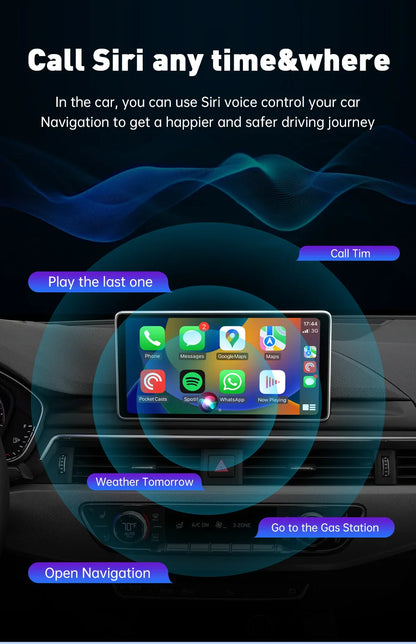 XUDA 2-in-1 Wireless CarPlay & Android Auto Mini Box — Plug & Play AI Adapter Compatible with 99% of Car Radios
