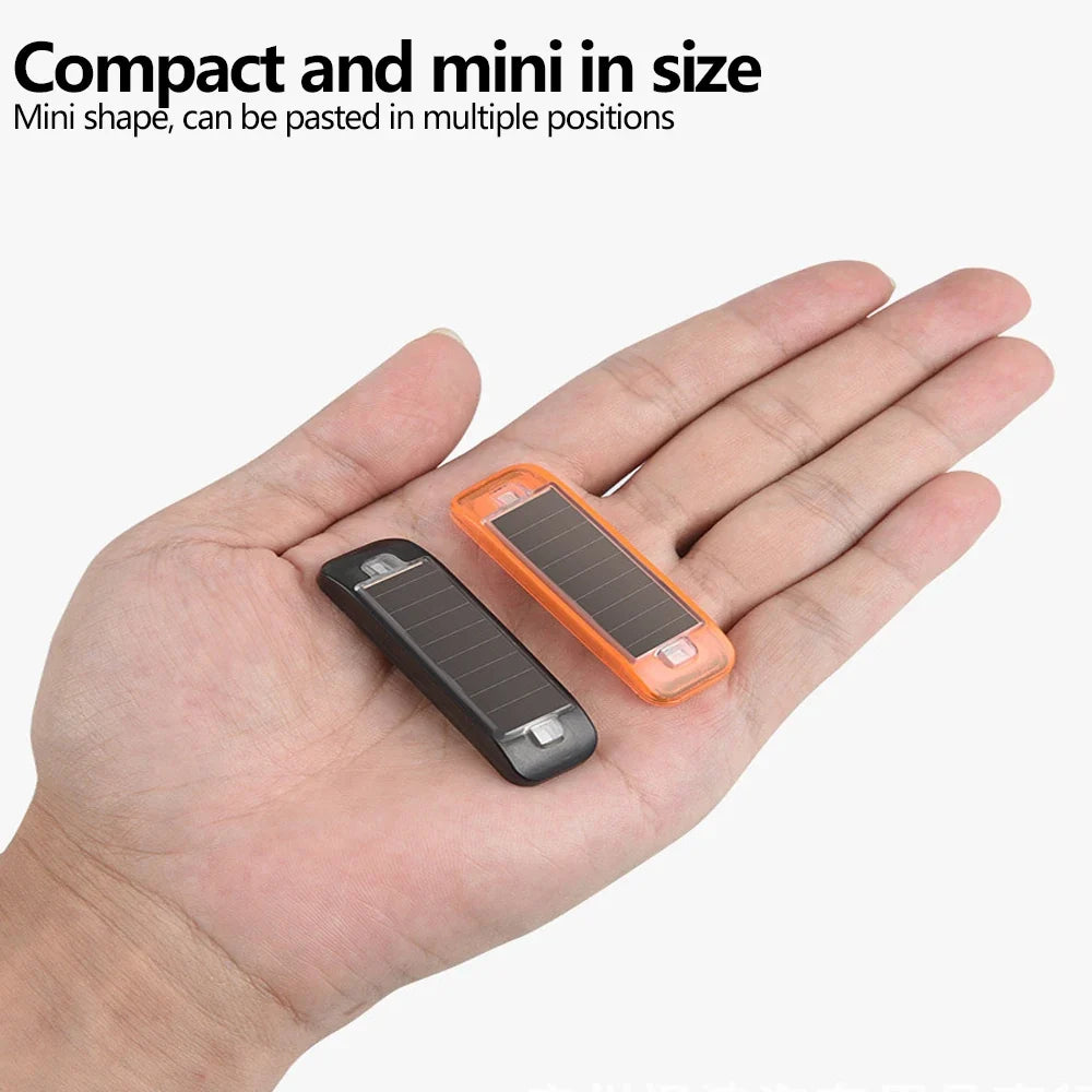 Mini LED Solar Car Warning Light - Wireless Flashing Security Dummy Alarm Lamp for Night Anti-Theft Protection