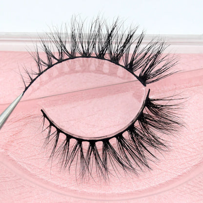 3D Real Mink False Eyelashes – Thick Handmade Strip Lashes with Glitter Packing for Makeup Beauty D101