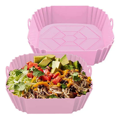 Reusable Silicone Air Fryer Liners Food Safe Non-Stick Pot for Air Fryer Basket Accessories