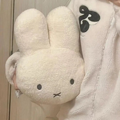 Miffy Black-Eyes Plush Toy - Kawaii Soft Pillow Cushion for Sofa, Bed & Kids’ Gifts