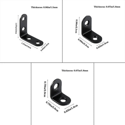 12PCS L Bracket Shelf Supports - 90 Degree Right Angle Corner Joints for Shelves Furniture & Wooden Boxes