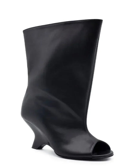 Women’s Knee-High Open Toe Boots 34-44 - 2026 Spring/Summer Chunky High Heel Fashion Boots