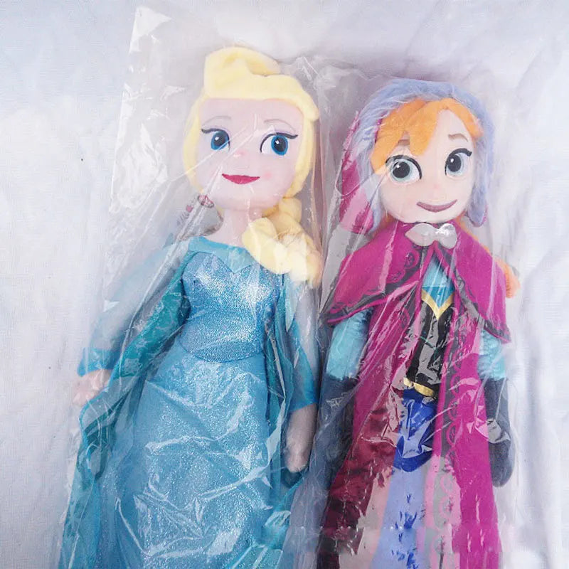 40CM Frozen Anna & Elsa Dolls – Snow Queen Princess Plush Toys, Stuffed Frozen Dolls for Kids, Birthday & Christmas Gift