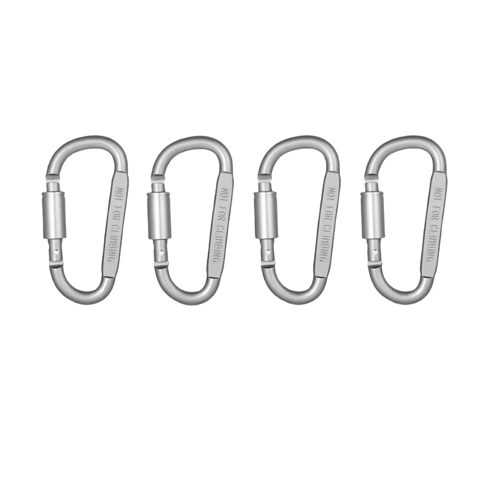 2-6PCS Aluminum Carabiner Set - Tactical EDC Keychain Clips for Camping, Hiking, Survival & Outdoor Gear