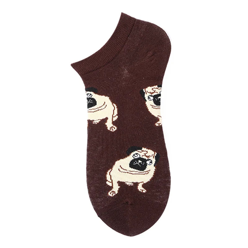 Combed Cotton Ankle Socks for Men & Women - Funny Beer, Fruit & Food Novelty Low Cut Socks (EU 38-43)