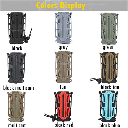 5.56mm & 7.62mm Tactical Fast Mag Pouch - MOLLE Belt Clip Soft Shell Rifle & 9mm Magazine Carrier