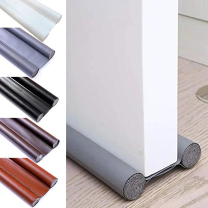 Windproof Door Seal Strip - Double Layer Draught Excluder Dustproof Door Bottom Guard and Draft Blocker