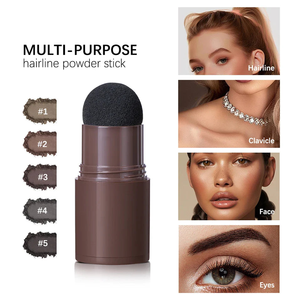 Waterproof Hairline & Root Concealer Pen – Instant Grey Coverage with Easy Blend Powder Stick for Normal Hair