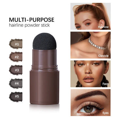 Waterproof Hairline & Root Concealer Pen – Instant Grey Coverage with Easy Blend Powder Stick for Normal Hair