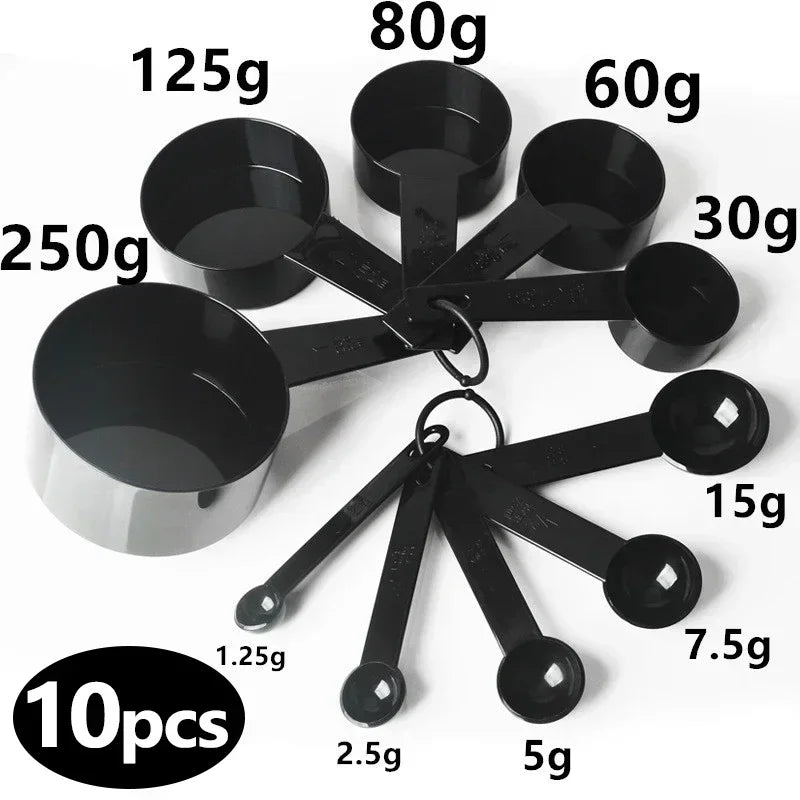 10pcs Measuring Spoons & Cups Set — Multipurpose Kitchen Baking & Cooking Tools
