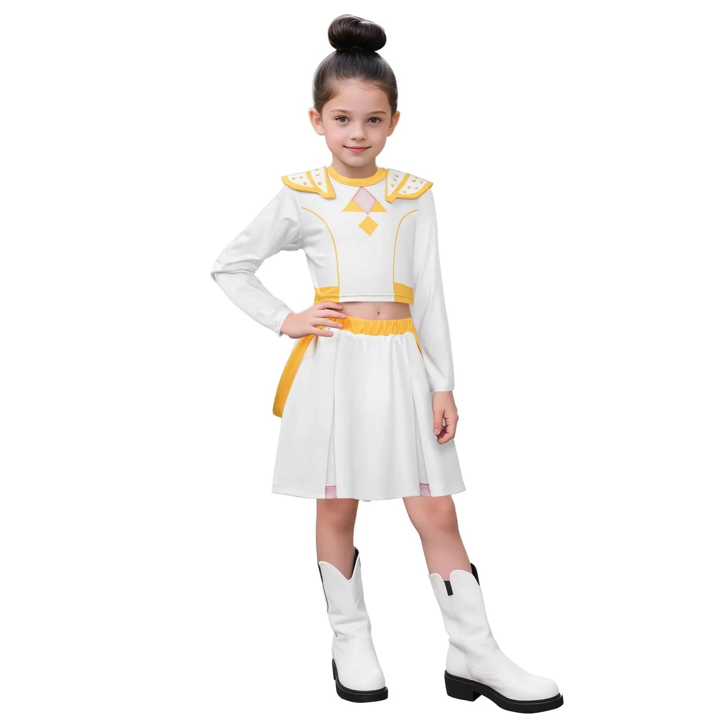 Girls Zoey Rumi Cosplay Costume – Kids Mira Outfit for Stage Performance, Halloween & Animated Movie Dress-Up