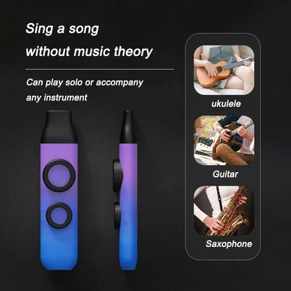Double-Hole Kazoo Instrument - 10 Membranes Easy-to-Learn Fun Musical Instrument for Parties, Travel & Live Performances