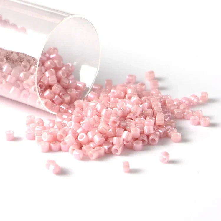 Miyuki Delica 11/0 Seed Beads - Glazed Luster Glass Beads for DIY Jewelry Making