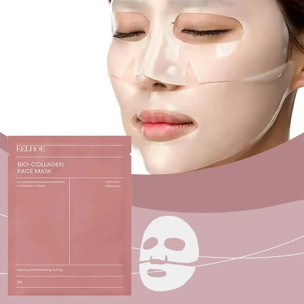 Bio Collagen Face Mask Set - Deep Hydrating Overnight Pore Minimizing Brightening Skincare