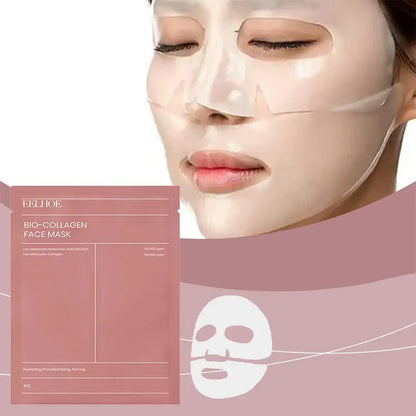 Bio Collagen Face Mask Set - Deep Hydrating Overnight Pore Minimizing Brightening Skincare