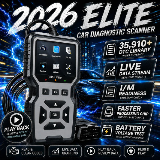 Professional Heavy-Duty OBD2 Diagnostic Scanner - Code Reader & Reset Tool for 1996+ Vehicles