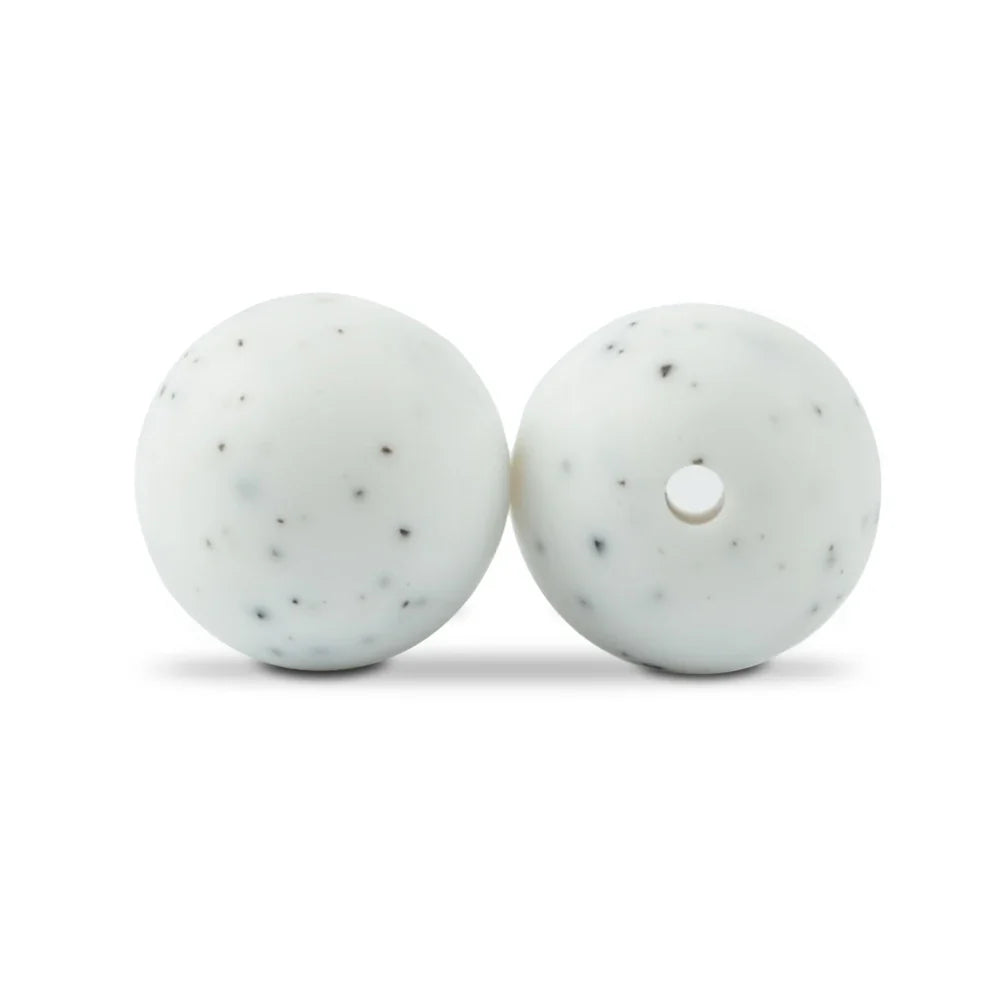 LOFCA Silicone Round Beads 20pcs - 9/12/15mm DIY Jewelry Making Beads for Bracelets, Keychains & Necklaces
