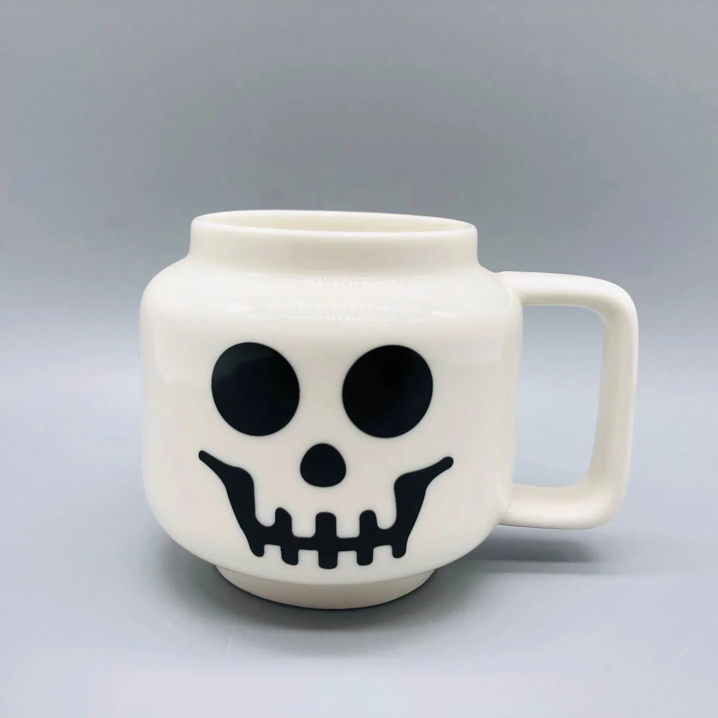 Cartoon Ceramic Mug 250ML - Cute Impish Expression Figure Head Pattern, Coffee Milk Tea Drinkware for Couples, Friends, and Family