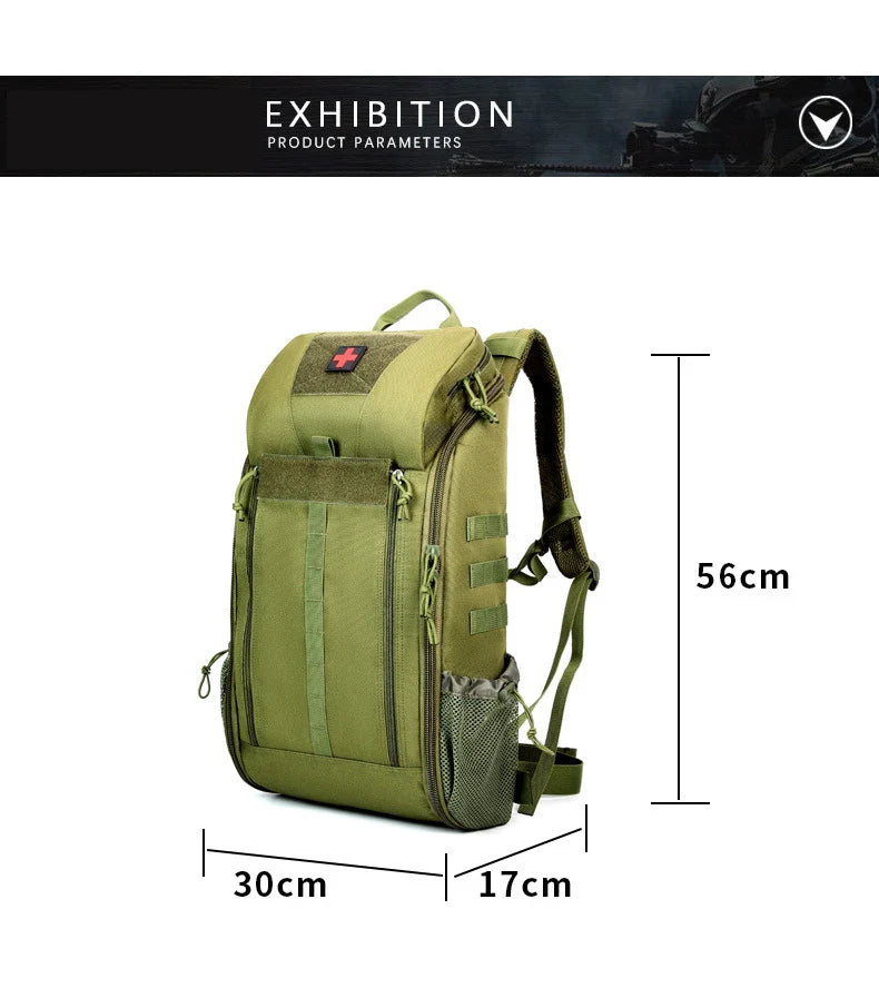 Tactical Outdoor Medical Backpack – Large Capacity Emergency & Camping Bag