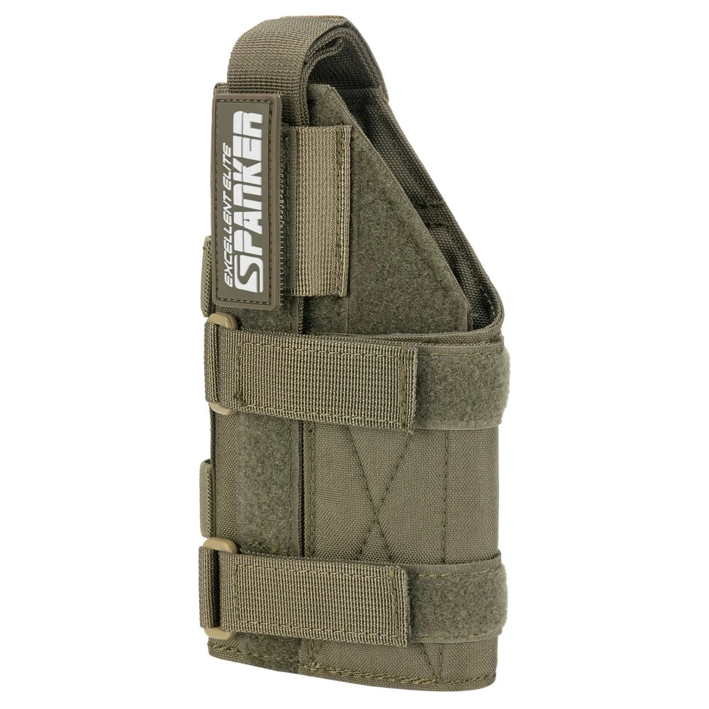 Left Hand Tactical Pistol Holster - Adjustable Glock 17 Gun Case with Magazine Pouch for Hunting & Outdoor Use