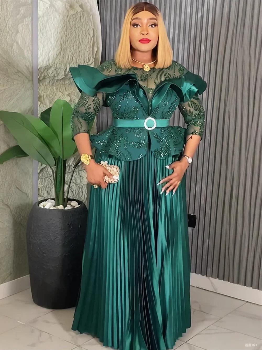 Plus Size African Party Dress - 2026 Dashiki Ankara Wedding Evening Maxi Gown
