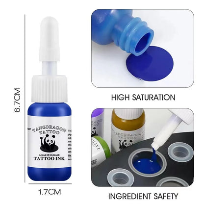6/8/10 Color Tattoo Ink Set - Professional Long-Lasting Body Art & Tattoo Supplies