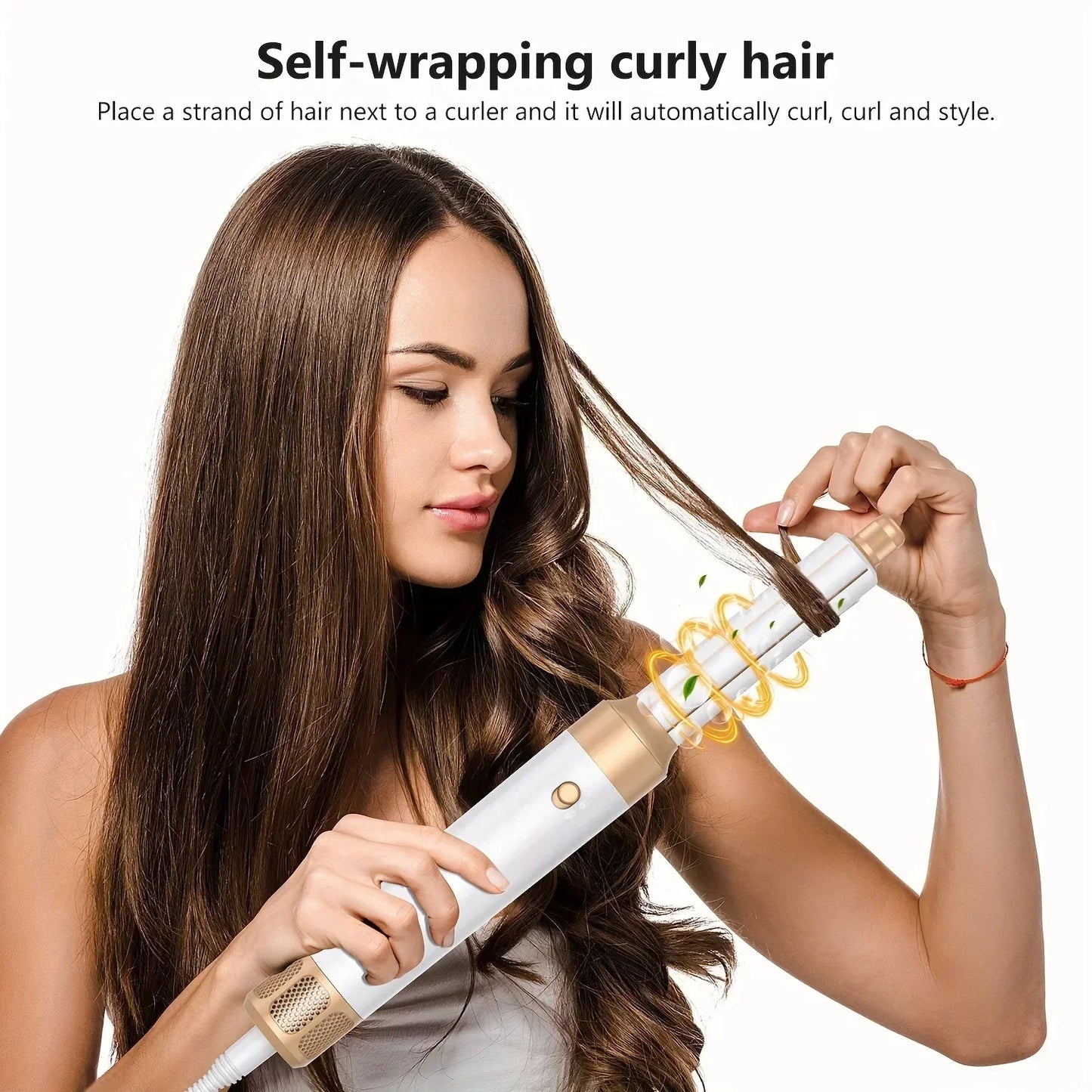 Tinsol 7 in 1 Hair Dryer Brush – High-Speed Ionic Blow Dryer with Diffuser, Styling Comb & Hair Curler
