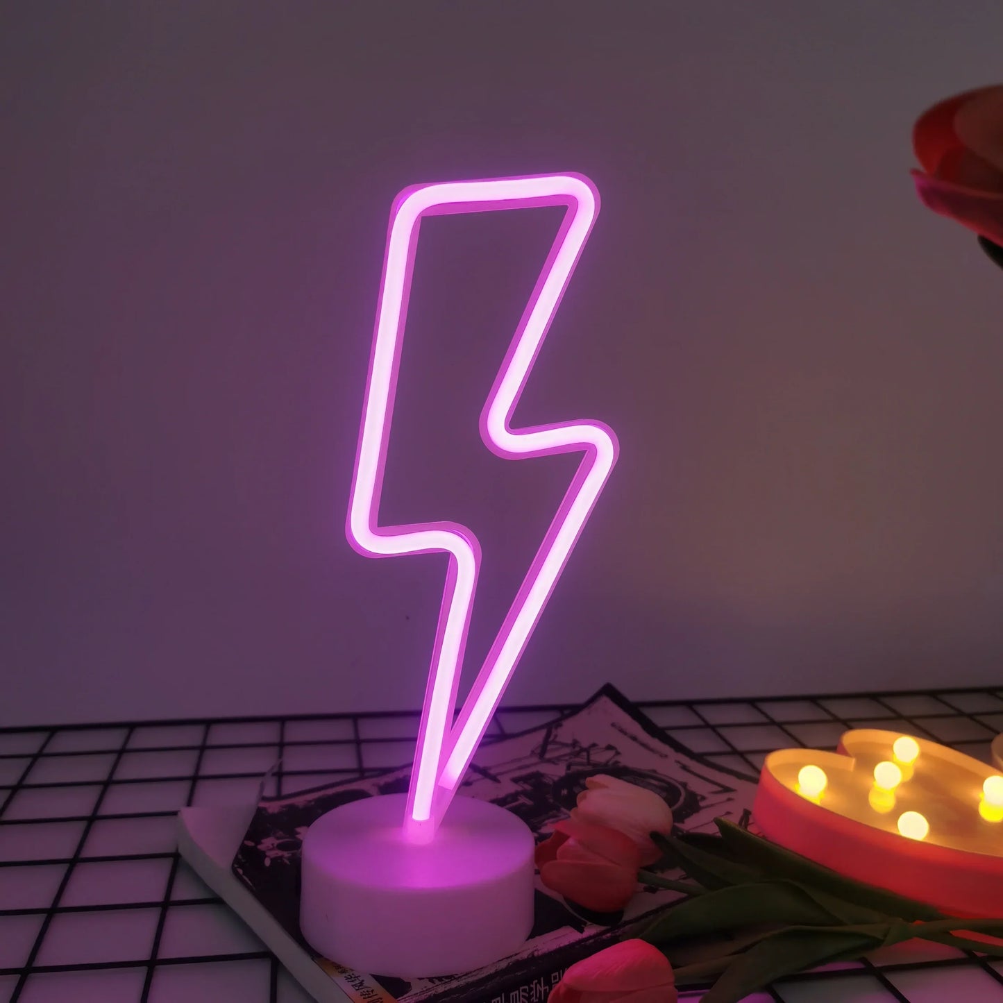 Countertop Decorative Neon Sign – USB or Battery-Powered Night Light for Holiday, Party, Kitchen & Home Decor