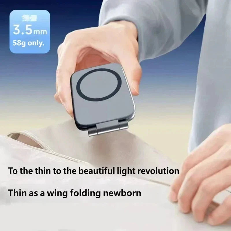Ultra-Thin Magnetic Phone Holder - Foldable Car & Desktop Phone Mount Bracket