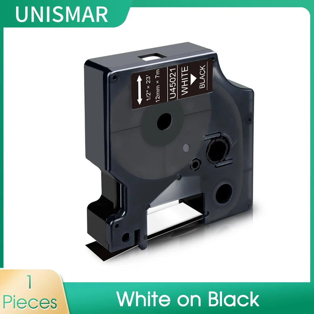 D1 Label Tape Replacement - 6/9/12/18/24mm Compatible Labels for Dymo LabelManager Printers & Label Makers