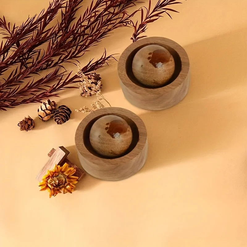 Wood Essential Oil Diffuser - Mini Natural Fragrance Air Freshener for Car, Bedroom, Living Room & Bathroom