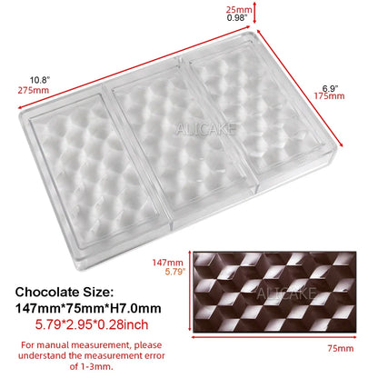 3D Polycarbonate Chocolate Mold - Sphere Diamond Chocolate Bomb & Bonbon Baking Mold for Professional Candy Making