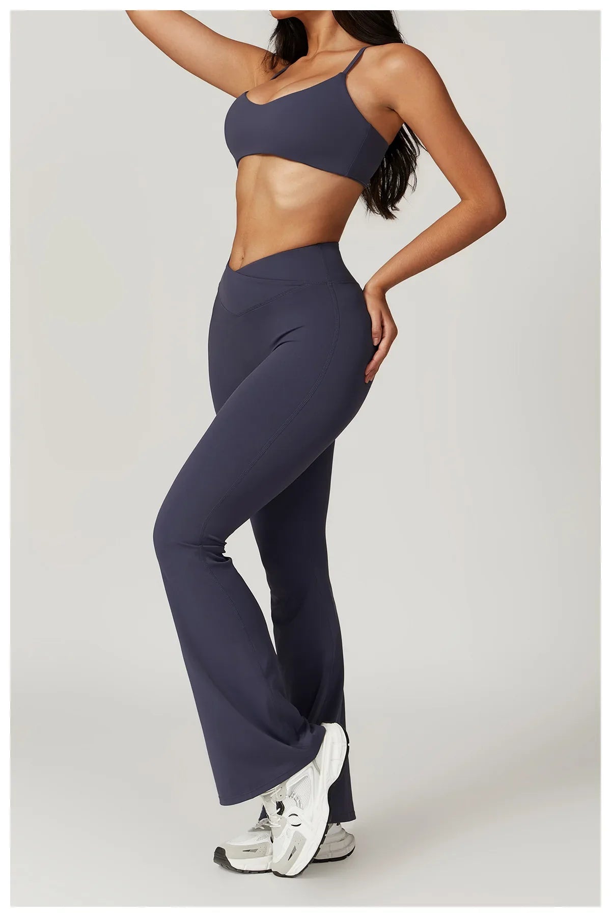 Women’s 2PCS Sportswear Yoga Set – Short Sleeve Crop Top & High Waist Leggings for Gym & Fitness