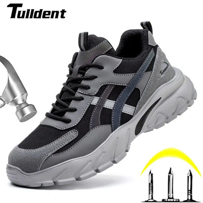 Men’s Steel Toe Safety Shoes – Puncture-Proof, Lightweight Work Sneakers & Industrial Boots