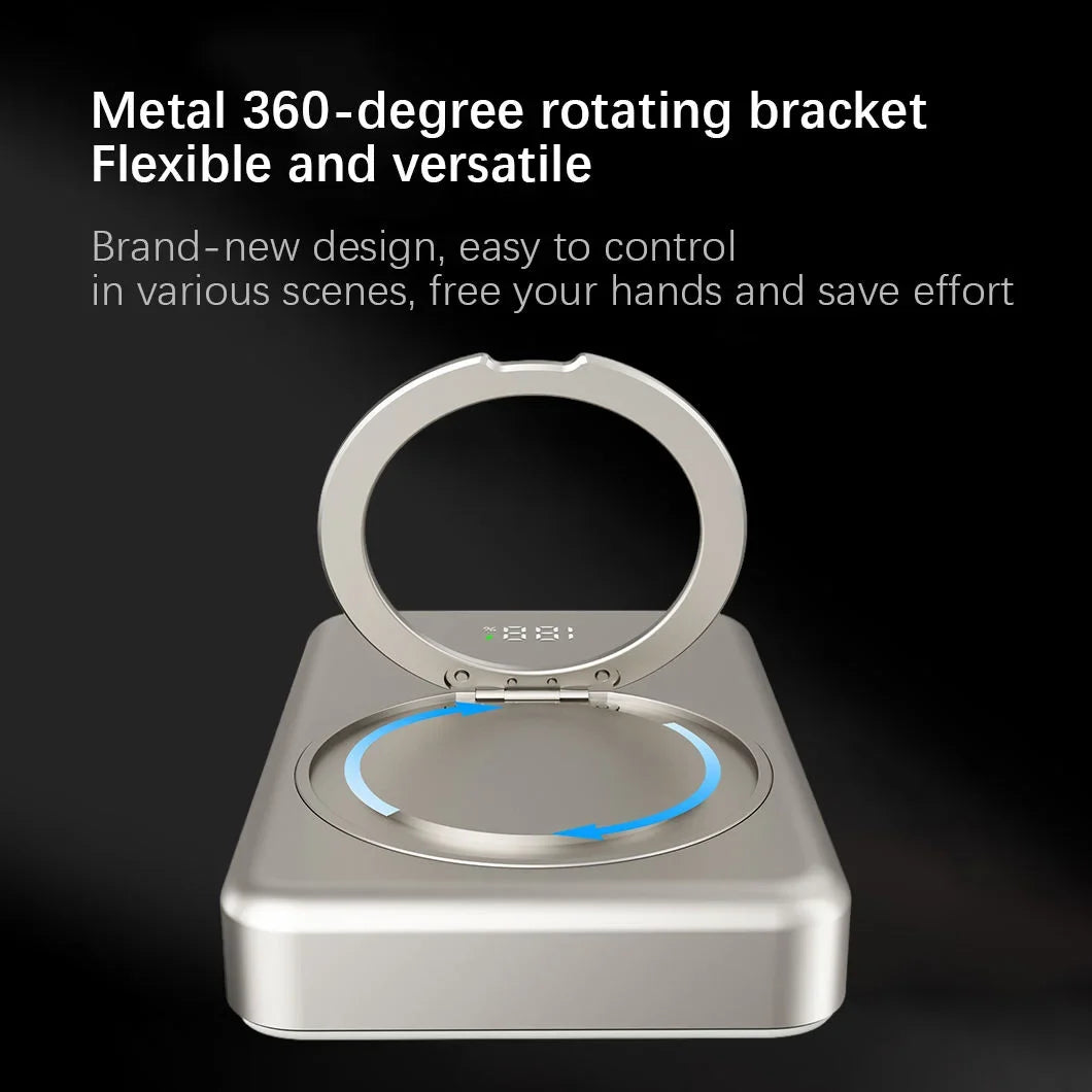 10000mAh MagSafe Power Bank - Slim Magnetic Wireless Fast Charger Stand 20W Portable Battery for iPhone & Samsung