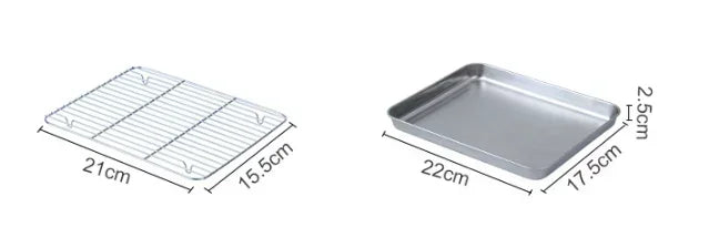 430 Stainless Steel BBQ Grill Pan - Oven Safe Square Roasting & Drip Tray