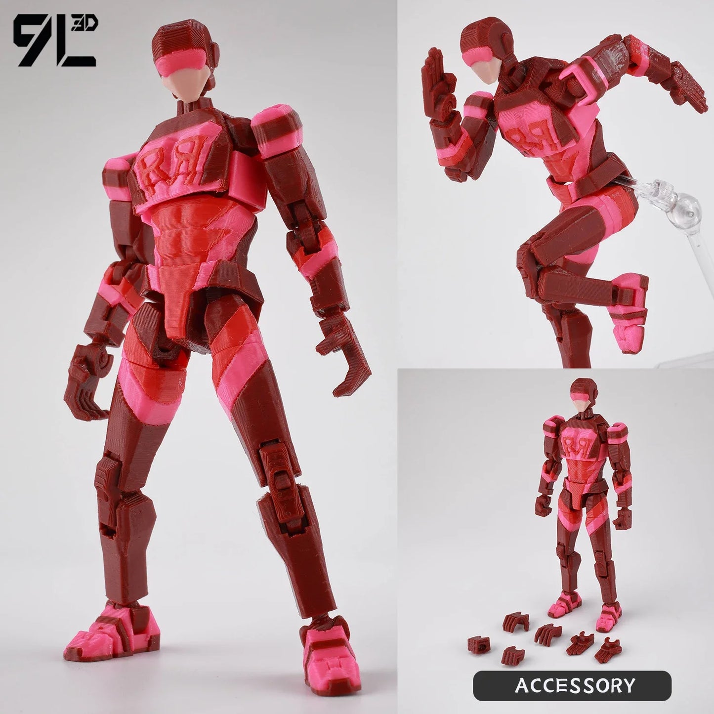9L 3D Printed Invincible Tech Jacker T13 Lucky13 Action Figure – Multi-Jointed Motorcycle Collectible Model Toy Titan13