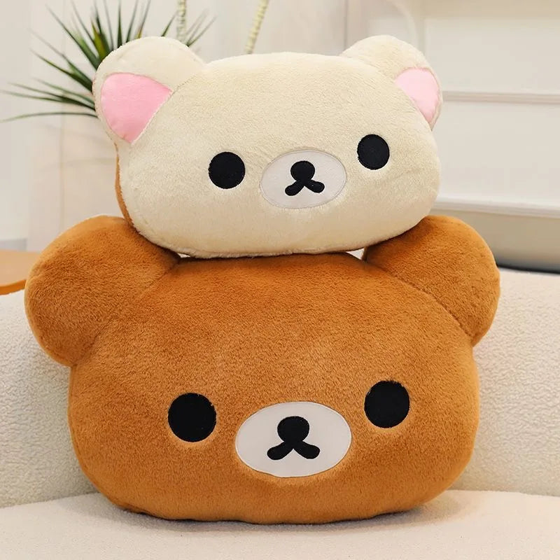 Kawaii Rilakkuma Plush Hand Pillow - 40/60cm Soft Warm Cartoon Bear Cushion & Birthday Gift