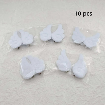 Angel Wing Plush Hair Clips - Cute 5cm Hairpin Barrettes for Girls Sweet Style Headwear & Accessories