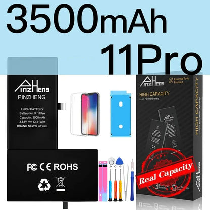 PINZHENG High Capacity Replacement Battery for iPhone X, XR, XS, 11, 12 & 13 Mini, Pro & Pro Max