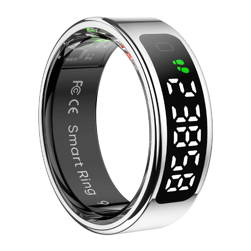 COLMI R12 Smart Ring with Touch Display – Health Manager, Wireless Charging, 5 ATM Waterproof for Men & Women