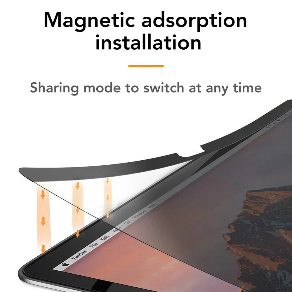 Magnetic Anti-Peeping Screen Protector for MacBook — Privacy Filter for Air 13.6/15 & Pro 14/16 (M1–M4, 2023)