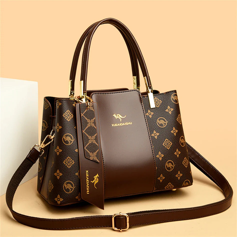 Luxury Women’s Leather Handbag – Large Capacity Shoulder & Crossbody Designer Bag